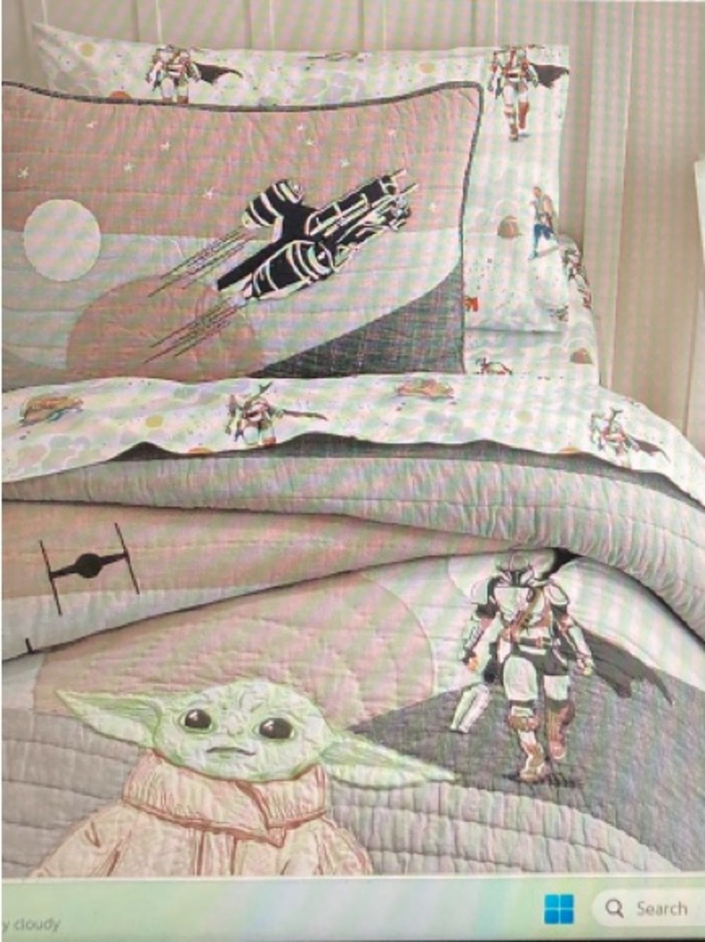 Pottery Barn Kids STAR WARS The Mandalorian Quilt Set *Hard to find* - Picture 6 of 6